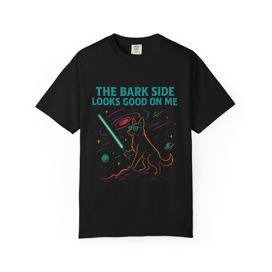 Funny Dog-Themed Unisex T-Shirt - "The Bark Side Looks Good On Me"